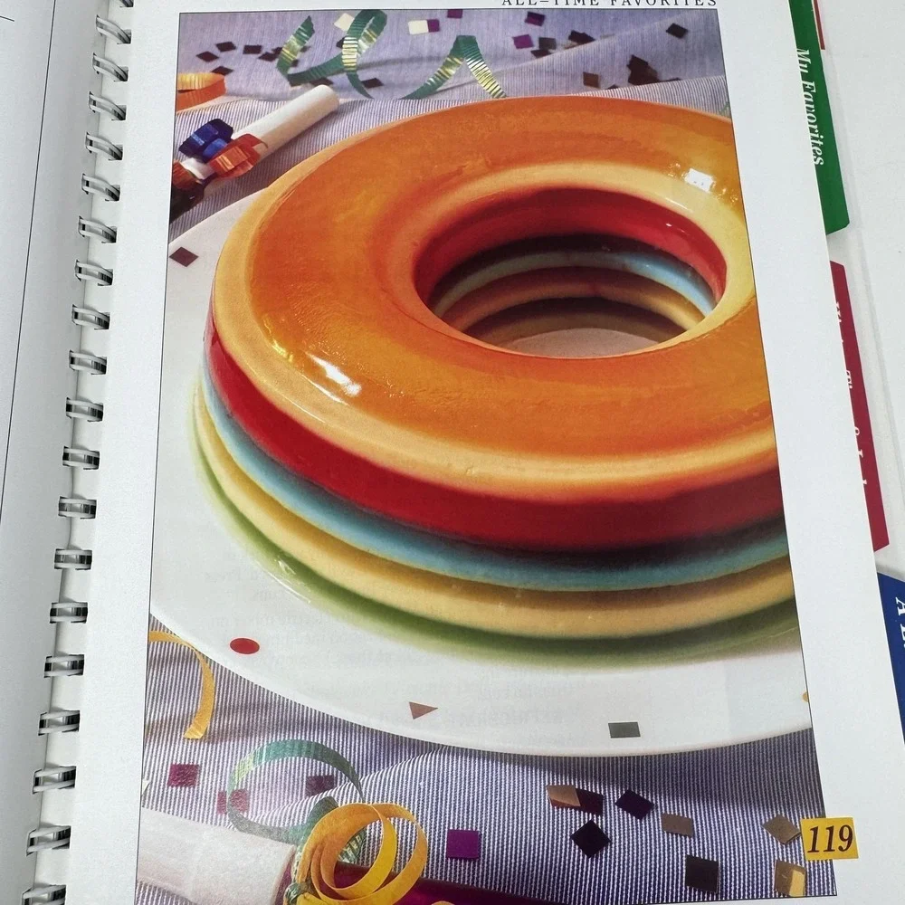Vintage JELL-O Collection 3 Cookbooks In 1 HC‎ Spiral Illustrated Kraft 2001